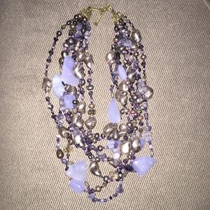 Purple stone necklace